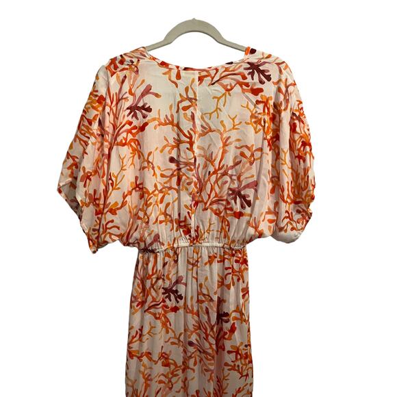 Cooper & Ella Coral Print Swim Maxi Cover Up Dress S Brand New - Picture 5 of 6